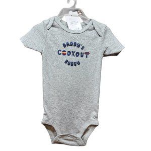Daddys Cookout Buddy - 12 Months - Gray - 4th‎ of July - NWT - Red White Blue